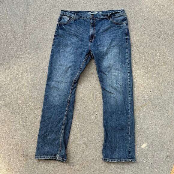 Wrangler Retro Slim Fit Layton Boot Cut Blue Jeans 10WLT77LY 42x36 - Picture 2 of 8